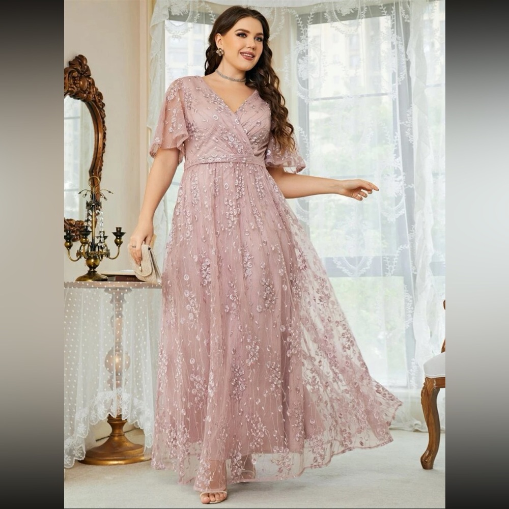 Elegant Mauve Maxi Dress